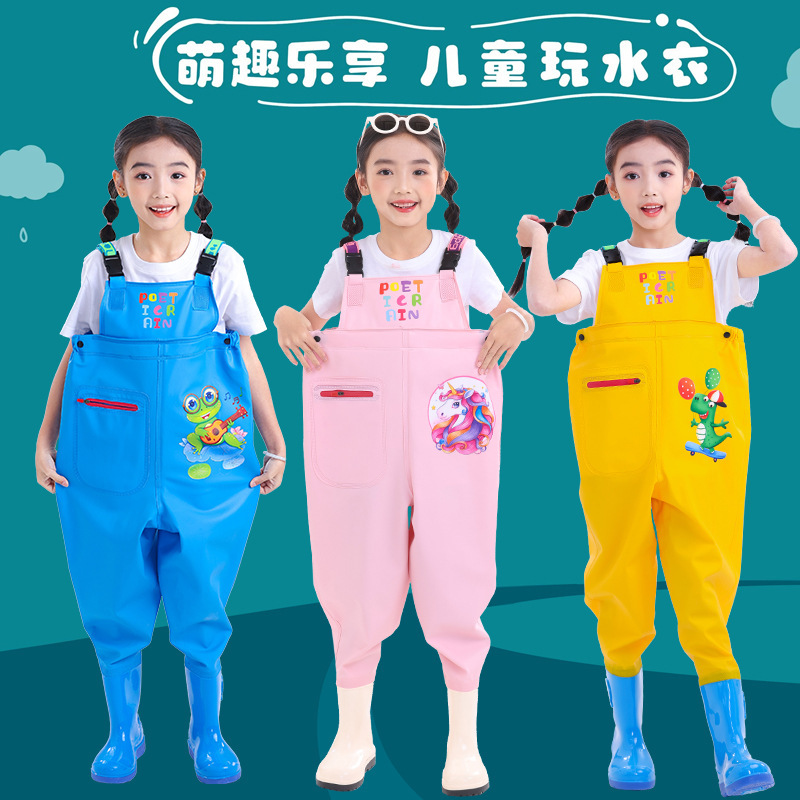 Children's Strap Rain Pants Kindergarten Baby Primary School Children's Full Body Waterproof for Men and Women Children's Strap Rain Pants Kindergarten Baby Primary School Children's Full Body Waterproof for Men and Women