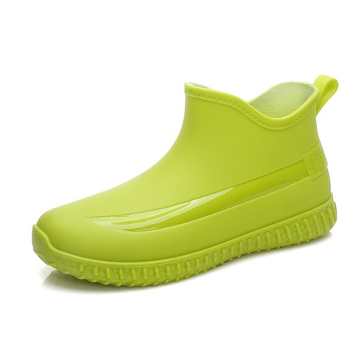 Autumn and winter low-top rain boots for women, fashionable outer wear, short-tube adult ladies, cute waterproof shoes, non-slip women's cotton and warm