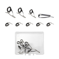 獵高 導環套裝9件套槍柄直柄竿修復跨境漁具配件陶瓷過線環防纏繞