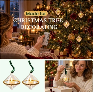 跨境新品 Vintage Transparent Christmas Tree Ornaments  电子