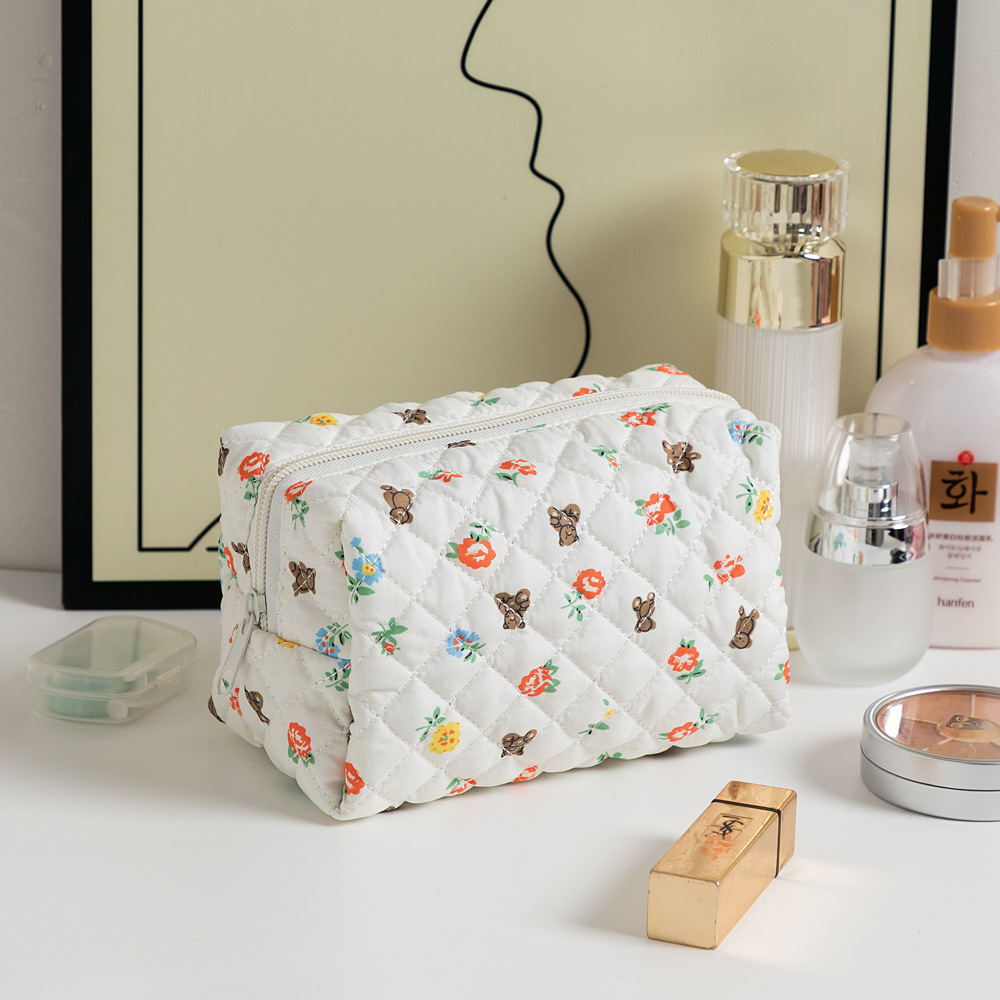 Classic Style Ditsy Floral Polyester Square Makeup Bags display picture 10