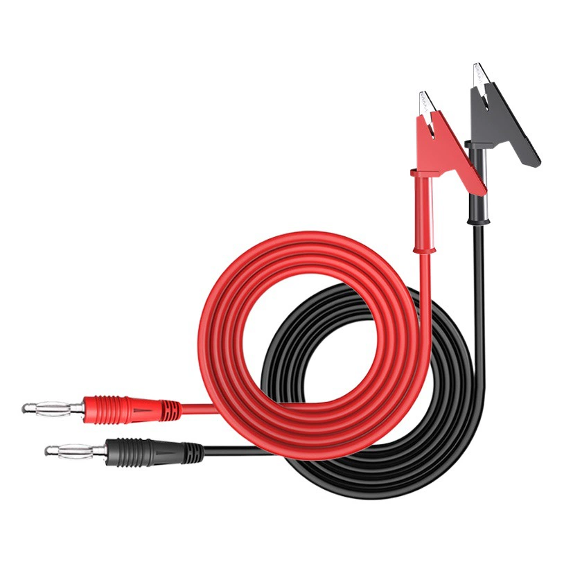 Банановый штекер к крокодиловому зажиму, шнур питания для стабилизации напряжения, соединительная линия бананового штекера, 4 мм, чистая медь, 15A, может быть обработана