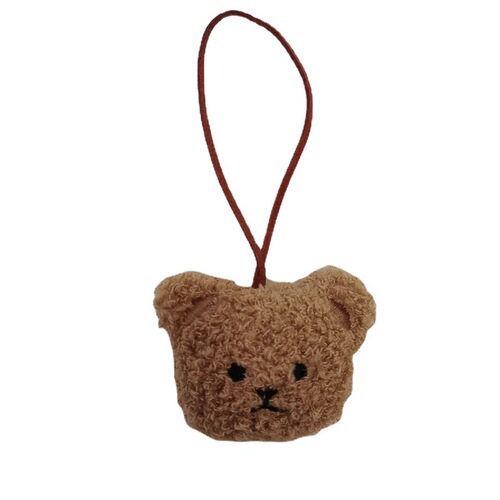 Korean ins style bear head name tag doll school bag pendant kindergarten baby child name hanging doll pendant