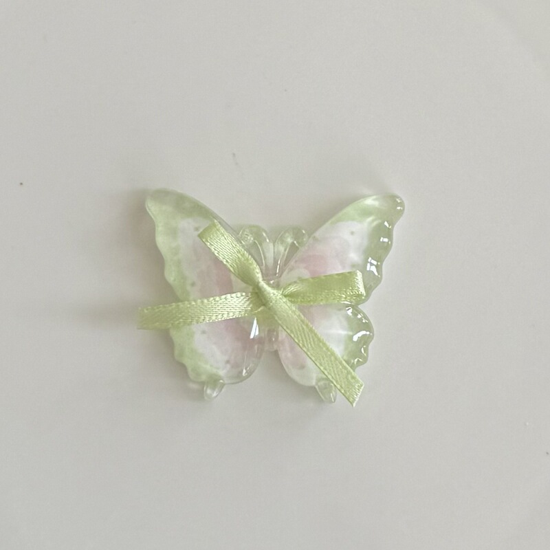 小さな新鮮で透明なプリント蝶アクセサリー diy 帽子ヘアピン携帯電話ケースパッチ手作り素材下駄花|undefined