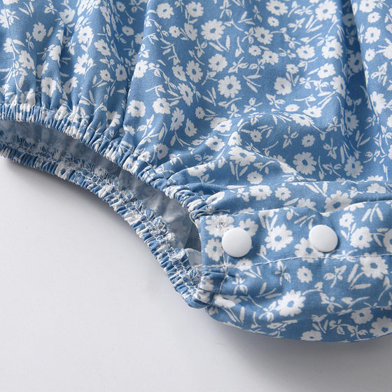 Female Baby Summer Sleeveless All-in-One Cotton Baby Princess Western Style Hare Clothes Newborn Hooded Baby Clothes