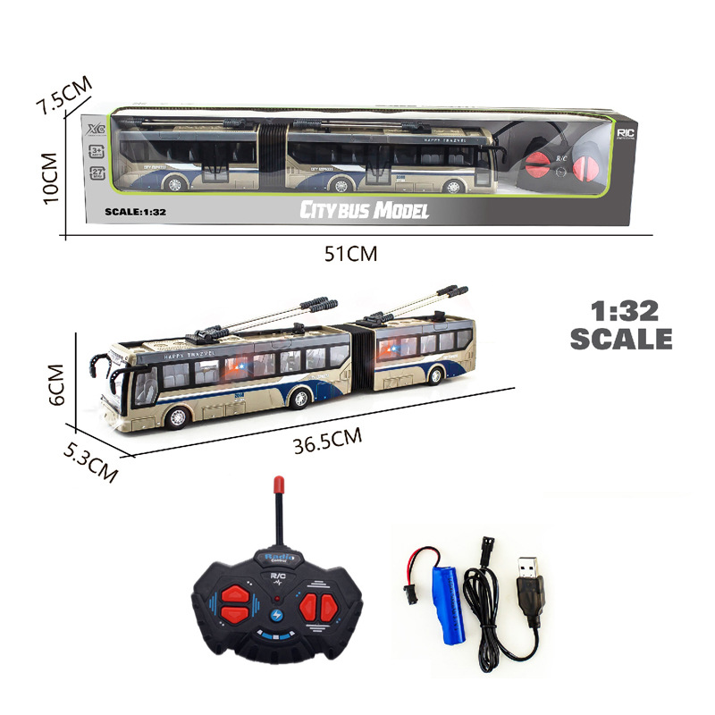 Coche de control remoto recargable autobús de control remoto autobús escolar autobús de viaje autobús de turismo transfronterizo nuevo coche de juguete para niños
