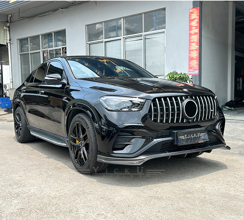Suitable for 20-24 Mercedes-Benz Gle Modified Ld Front Lip and Rear Lip Brbs Front Shovel and Rear Lower Group 450 Carbon Fiber Surround