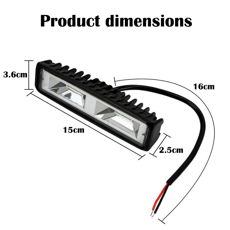 Car Daytime Running Lights Led Work Lights Off-Road Vehicle Modified Light Bar with Reflector Cup Super Bright Ground Lighting 16 Lights Smd