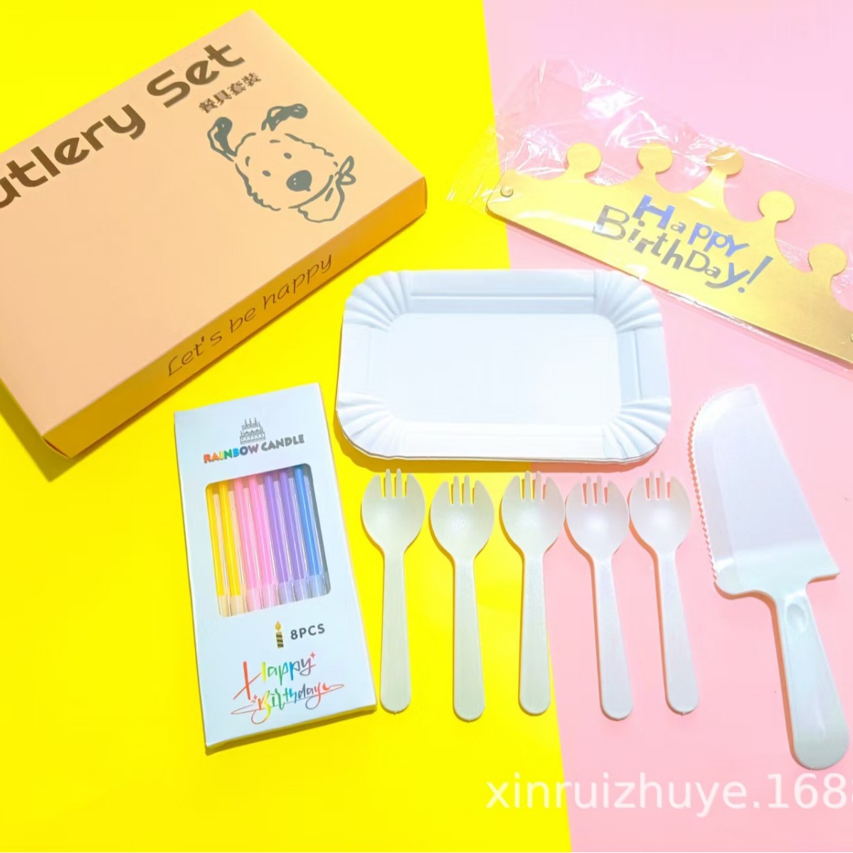 Juego de Vajilla Desechable con Platos de Papel para Fiesta de Cumpleaños