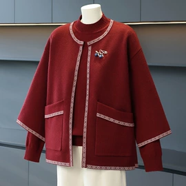 中老年休闲套装;毛衣;休闲裤