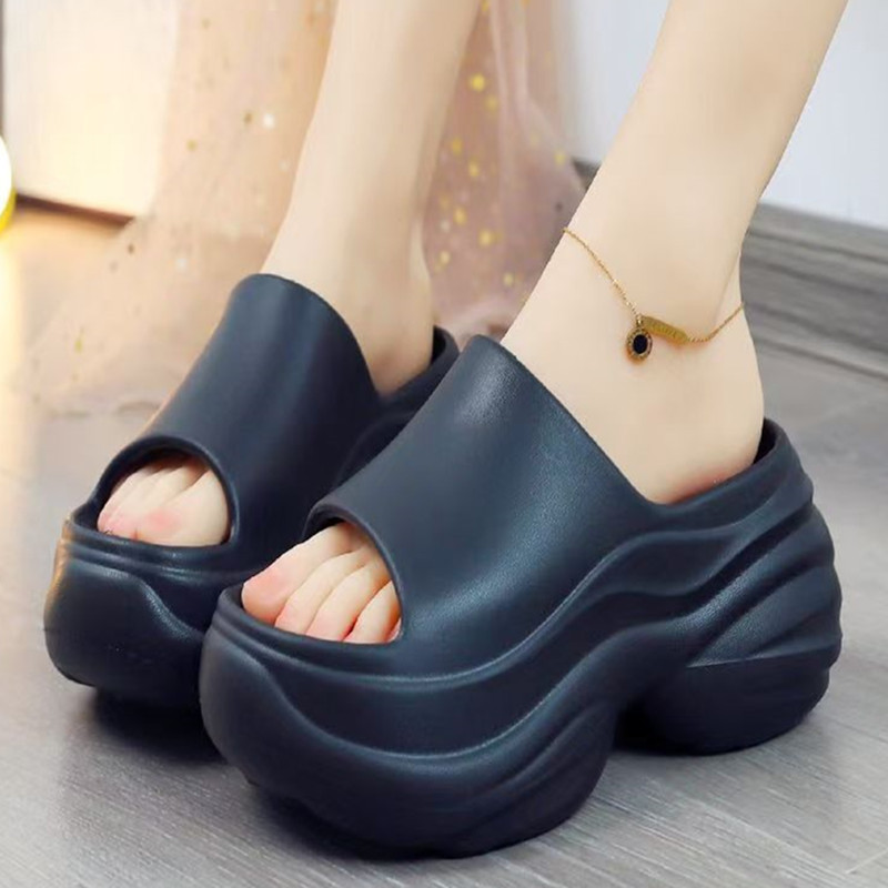 High-Heeled Thick-Soled Slippers for Women, New Summer Indoor Home Height-Increasing Slippers for Petite Women, Non-Slip Beach Sandals for Women High-Heeled Thick-Soled Slippers for Women, New Summer Indoor Home Height-Increasing Slippers for Petite Women, Non-Slip Beach Sandals for Women