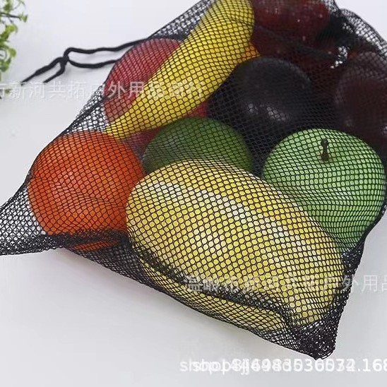 Bolsas de malla con cordón en existencia, bolsas de malla de varios tamaños, se pueden empalmar, bolsas con cordón, bolsas de malla para embalaje.