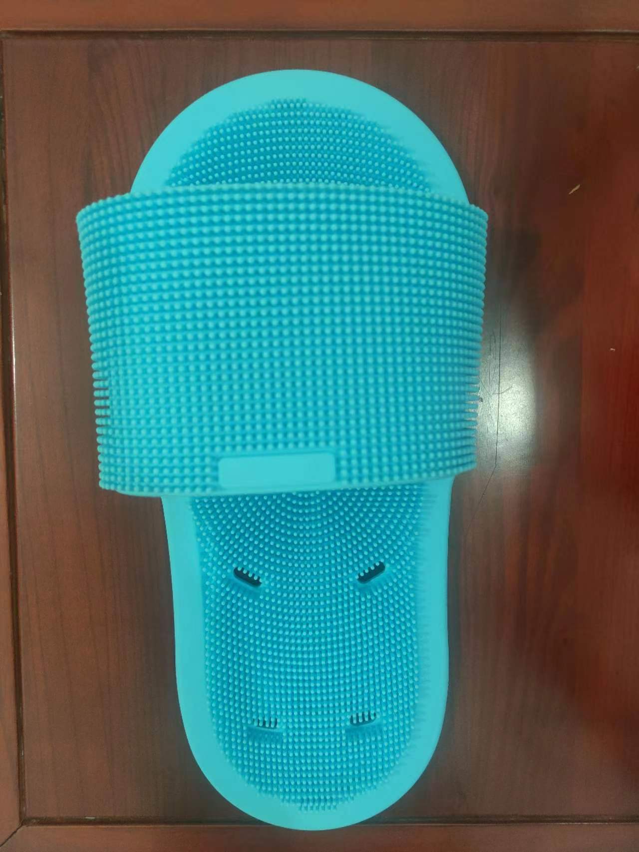 Lavado de pies artefacto pie perezoso frotando zapatillas pad cepillo pie placa exfoliante Baño de silicona pie frotando pad masajeador herramienta