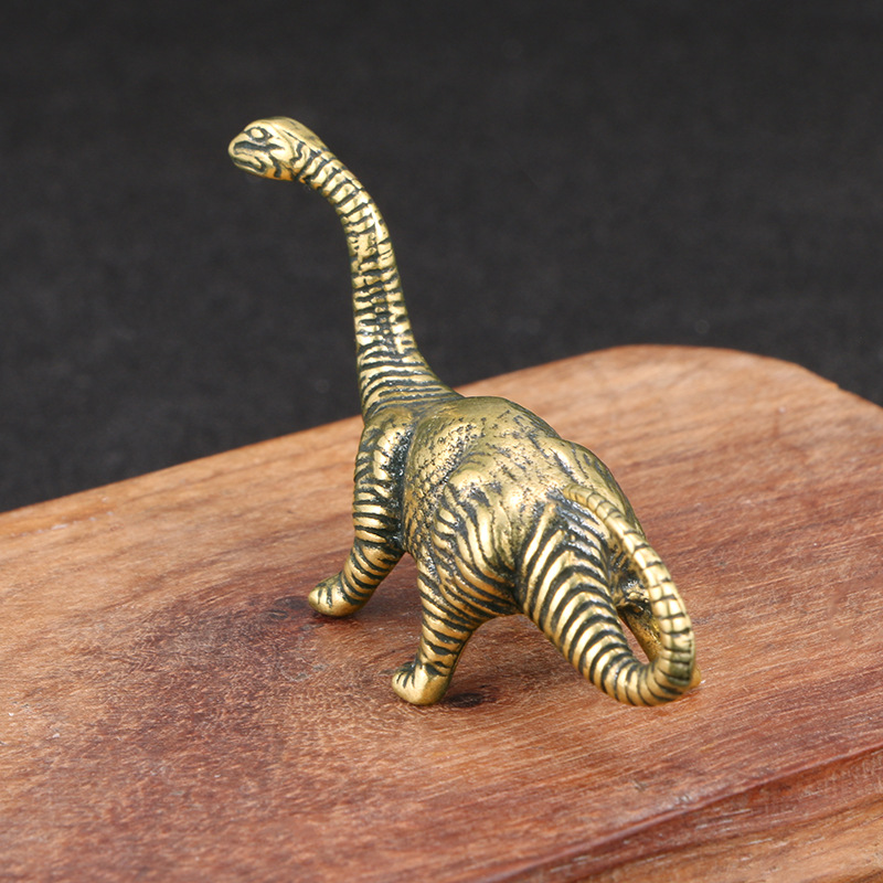 Comercio exterior transfronterizo Venta caliente Latón sólido serie de dinosaurios Diversión personalizada para niños colección de Artesanías de bronce antiguo adornos