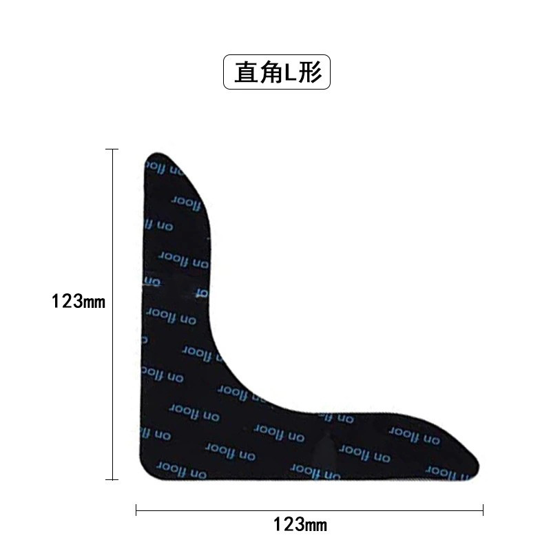 PU 직각 L자형, 검정색, 두께 1mm(2개 팩)