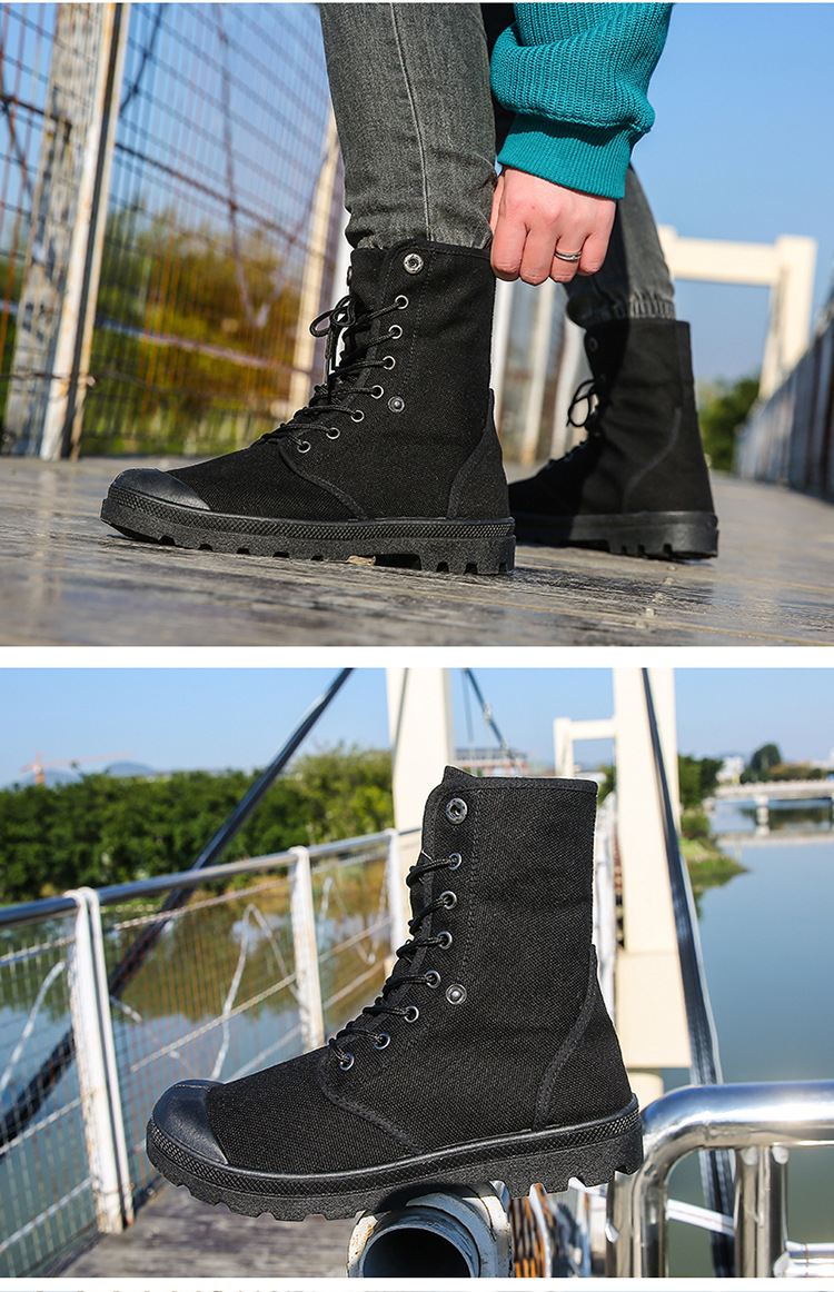 Outdoor-Schuhe, dicke Sohlen, High-Top-Canvas-Schuhe, umgedrehte Martin-Schuhe, modische und sportliche Schuhe_voghion.com