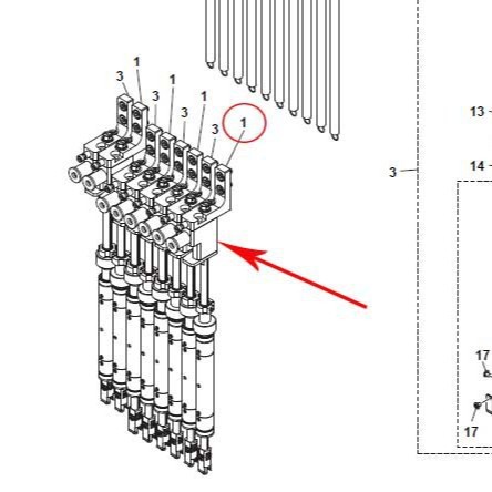 YG12���׸˴���Ͳ ԭװKHY-M7106-A0 HEAD SHAFT 1 ASSY.