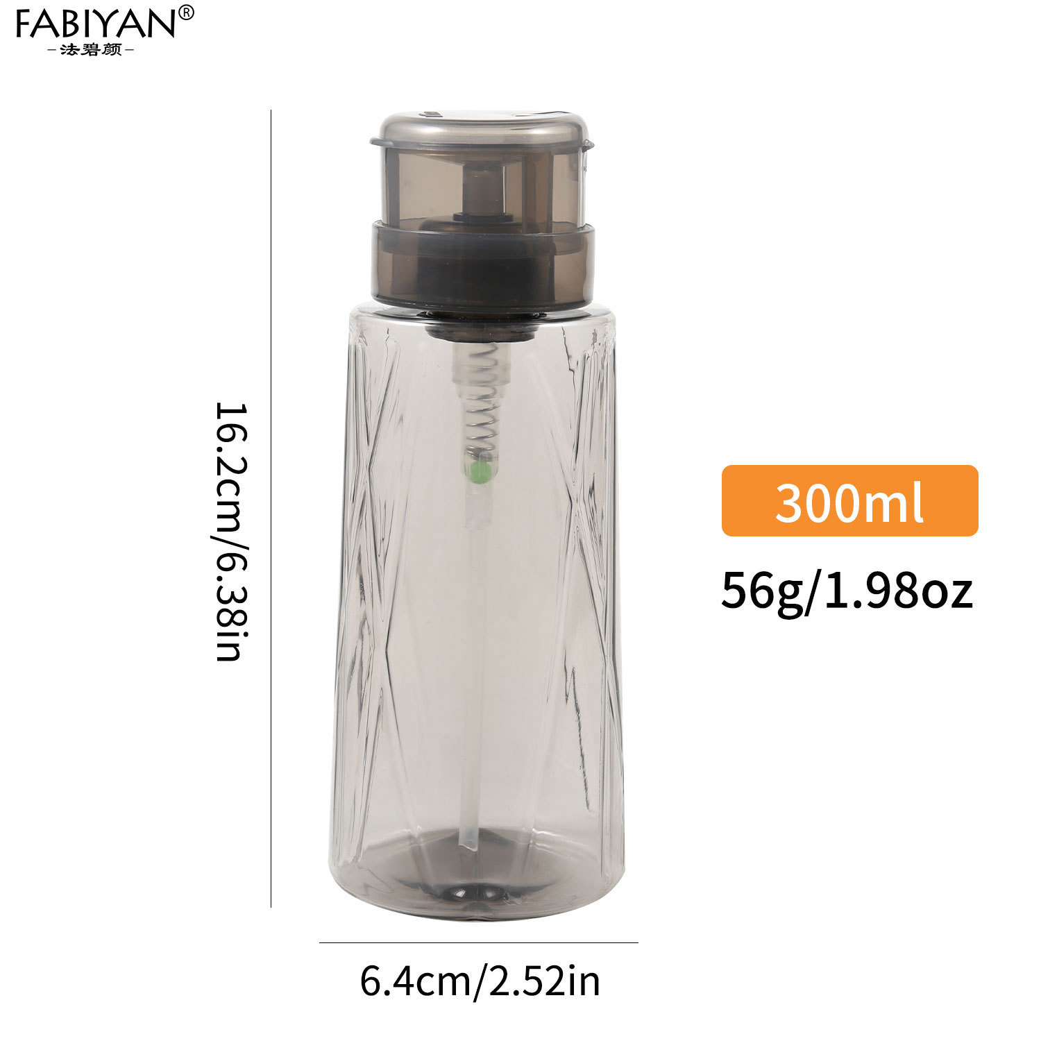 Belleza de uñas Presione la botella espiral con cerradura sin fugas botella vacía removedor de esmalte de uñas removedor de maquillaje desinfectante prensa botella vacía de gran capacidad