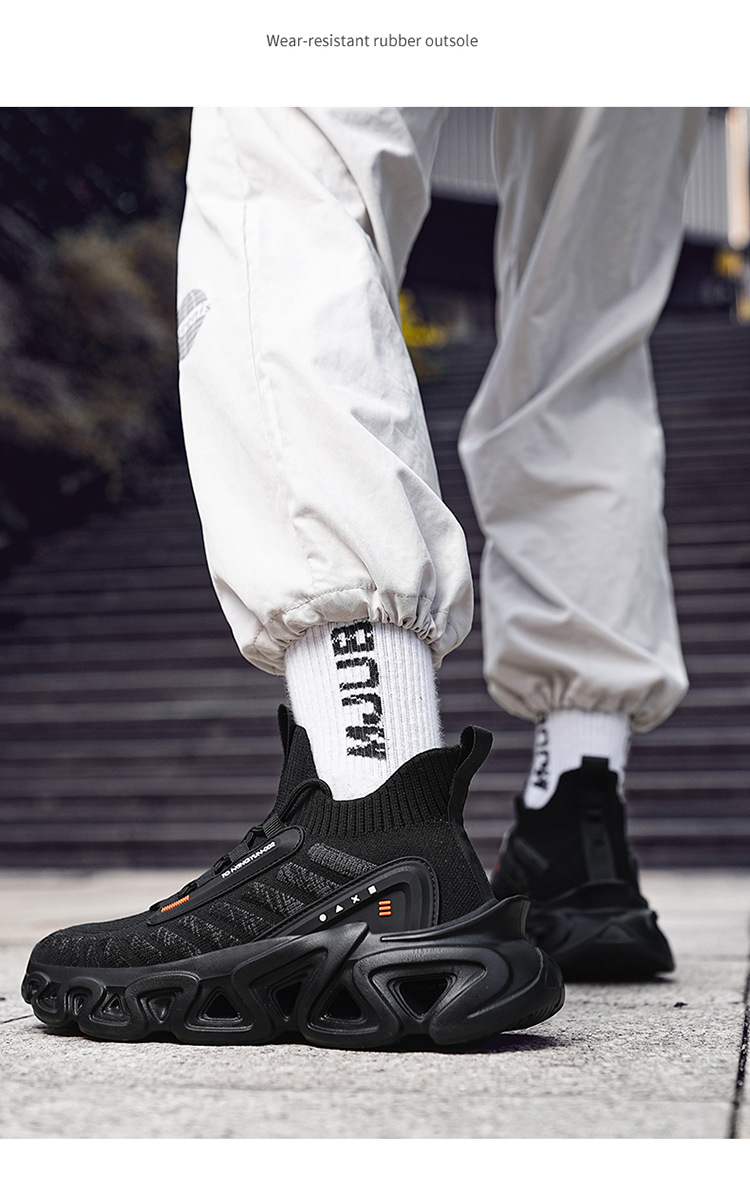 Men's Lightweight Breathable Mesh Trainers With Thick Sole_voghion.com