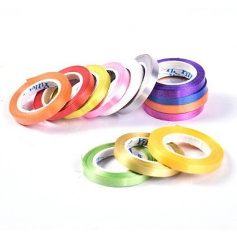 Wholesale 10-meter gold color plastic ribbon for wedding celebration balloons, birthday party balloons, decoration ribbons