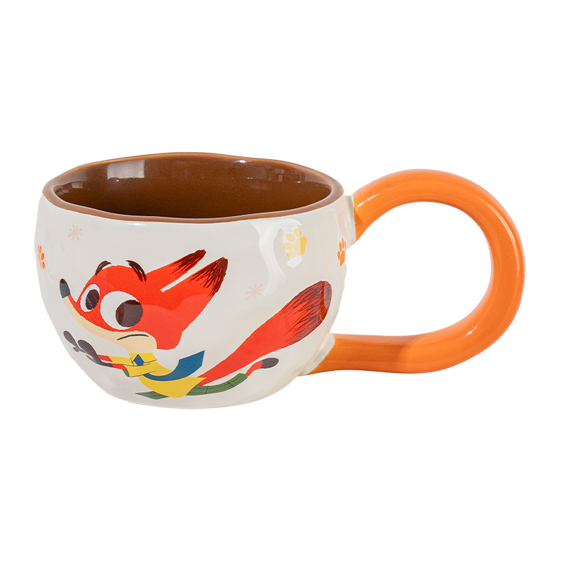 Mad Animal City Judinick taza de café de cerámica creativa taza de gran oreja taza de desayuno casero de alto valor
