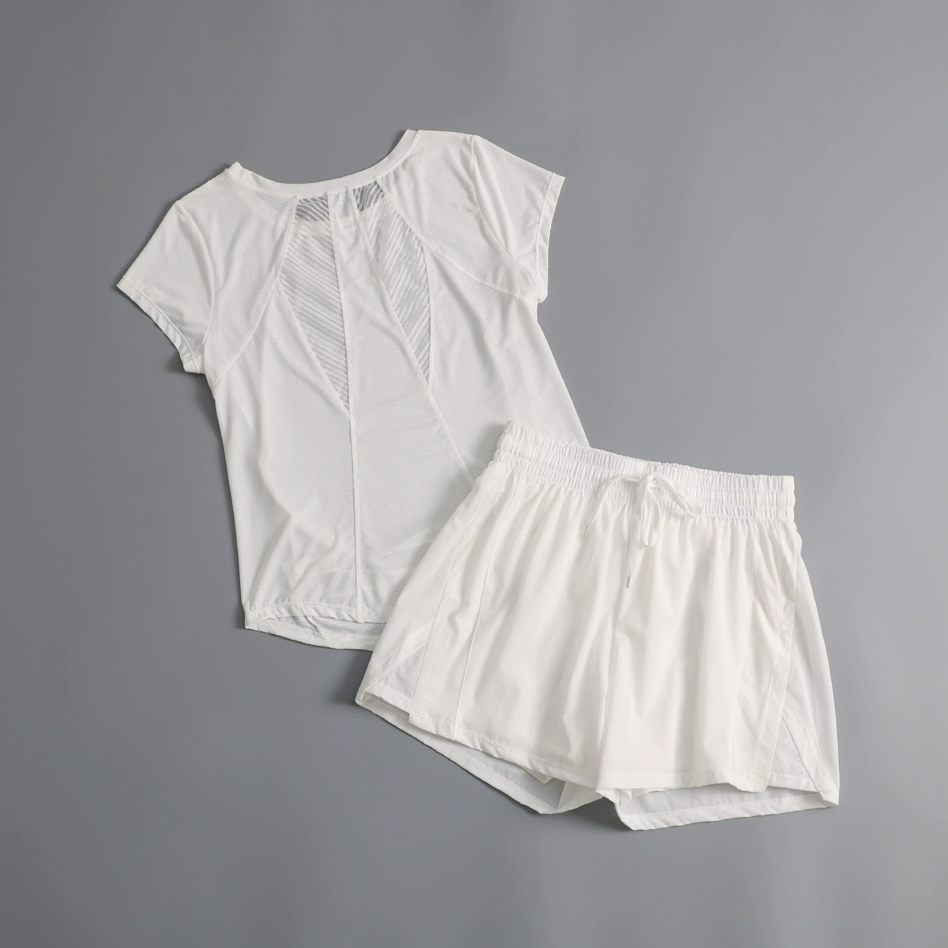 Комплект для йоги, спортивное защитное белье, комфортные летние шорты для залa, с коротким рукавом