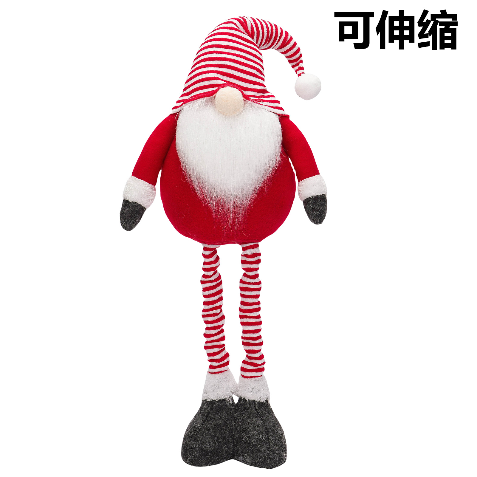 Nuevos adornos de Navidad transfronterizos muñeca sin cara muñeca de pie muñeca de Papá Noel nórdica muñeca telescópica