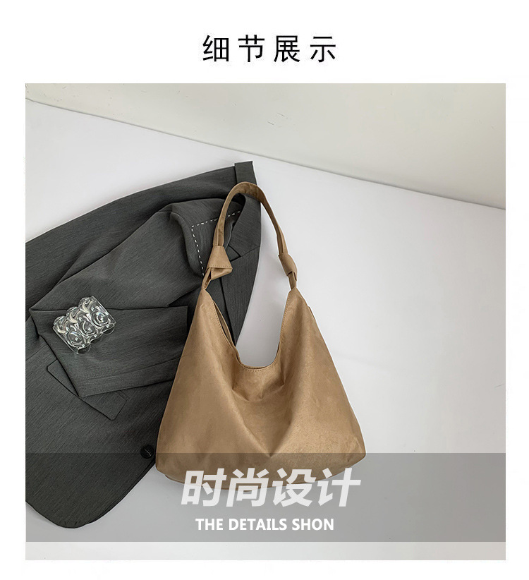 Cross-border suede large bag for women 2024 New style fashionable retro frosted tote bag for autumn and winter work and commuting bucket bag Application Scenario