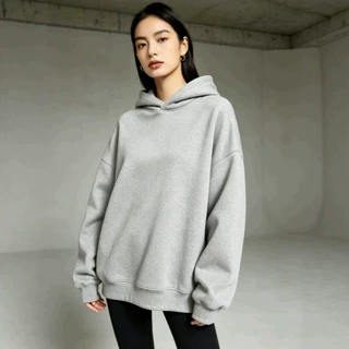 新款欧美跨境女士秋冬加厚时尚休闲宽松连帽宽松卫衣外套