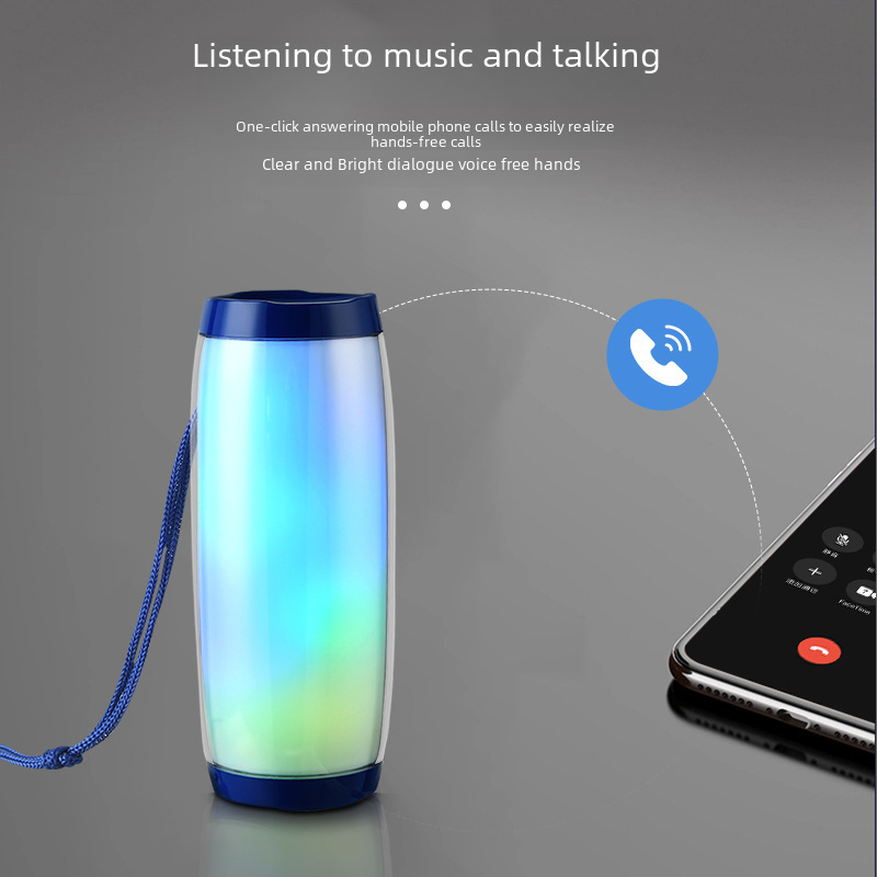 Tg157 Wireless Bluetooth Speaker Led Colorful Light Creative Gift Outdoor Waterproof Subwoofer Rhythmical Lights