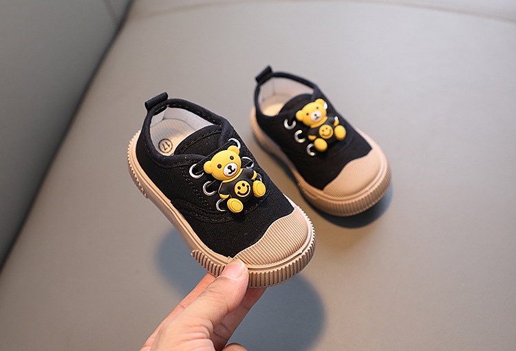 2022 Frühling Herbst Baby Cartoon Bär Weiche Sohle Walking für Jungen und Mädchen, Säuglingsschuhe, Segeltuchschuhe_voghion.com