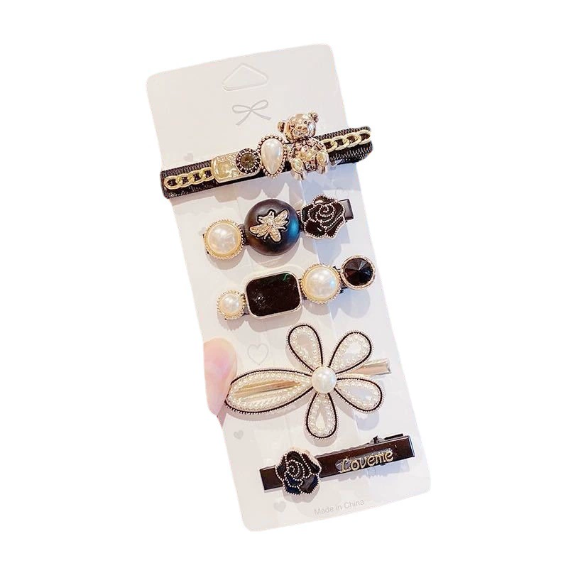 Hair accessory, set, hairpins, bangs, crab pin, hairgrip, internet celebrity, 8 pieces, adds volume, 2022