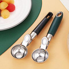 304 Stainless Steel Ice Cream Scoop New Dessert Snow Cone Scoop Home Use Pressure Ice Ball Scoop