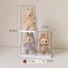 Cream white three-pack [labubu heart-moving macaron display box]