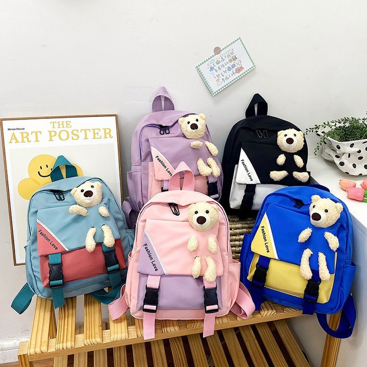 Children's Outdoor Small Backpack Summer Travel School Bag for Kindergarten Dual-shoulder Backpack for Students Aged 3-10 Little Schoolbag