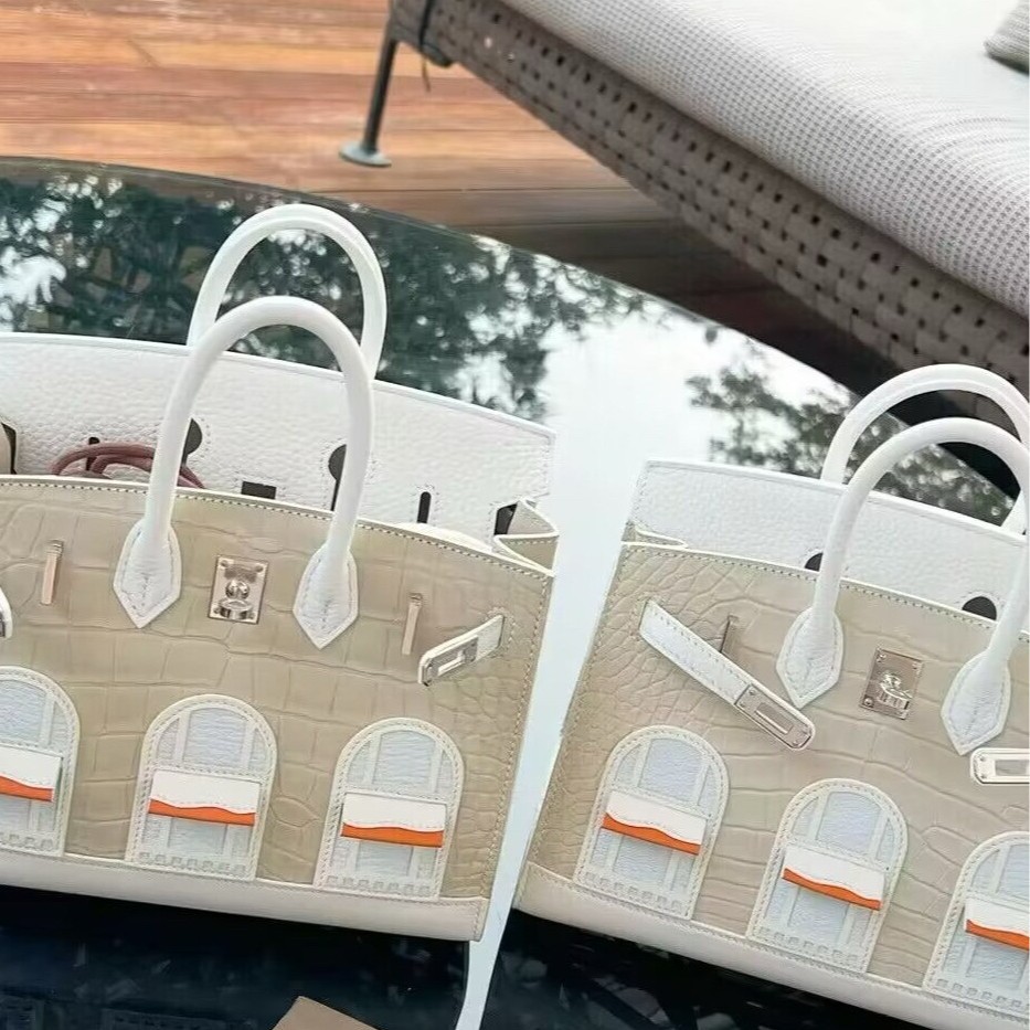 가방 2024 새로운 가죽 플래티넘 가방 하우스 가방 컬러 블록 하이 엔드 핸드백 어깨 크로스 바디 모방 카우보이 여성
