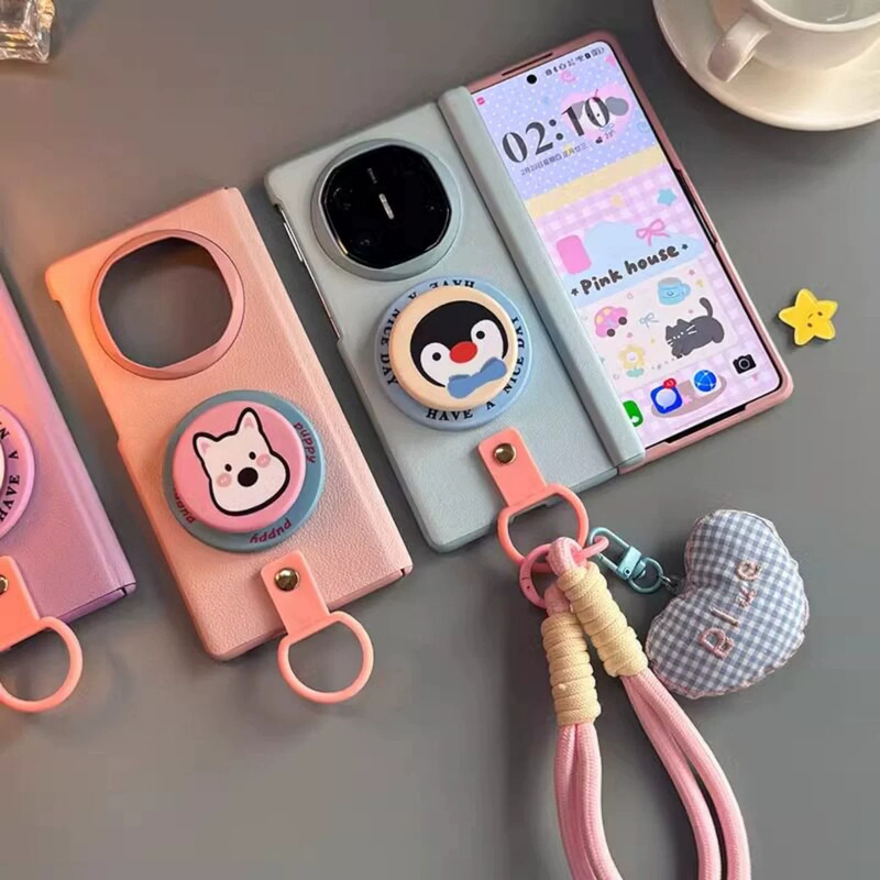 Integrated shell and film suitable for Huawei MateX 30% off foldable phone case, color-blocked OPPO FindN6 magnetic stand protective cover