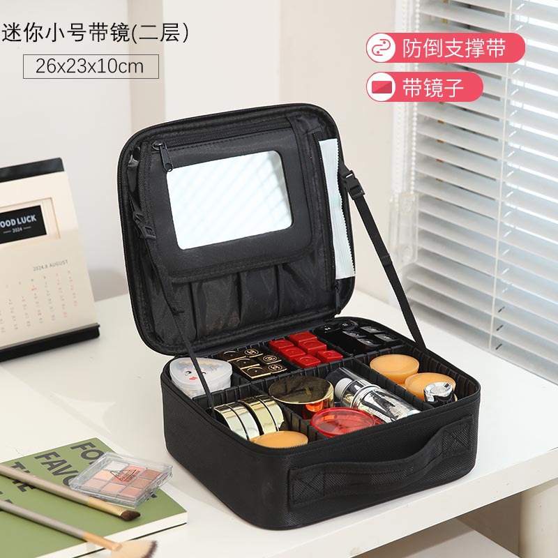 卸売大容量プロ用化粧バッグ、タトゥー、ネイルアート、メイクアップ用ハンドバッグ、仕切り付きツールボックス、化粧品収納バッグ