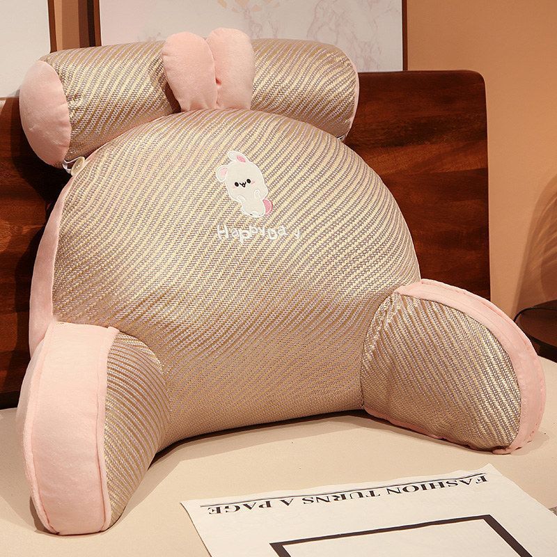 Estera de verano Cojín de cabecera Bolsa suave Almohada de respaldo grande Sofá de dormitorio Cama de lectura Almohada de cintura Almohada