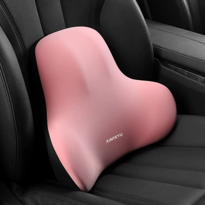 Waist support, Support Car Cushion Driving Seat - pink-lumbar-pillow
