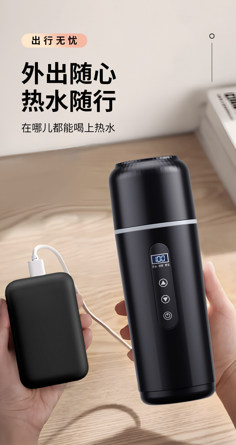 Car-Mounted Water Boiling Cup 12V24V Universal USB Electric Water Kettle Thermal Insulation Integrated Heating Cup Water Heater Water Kettle