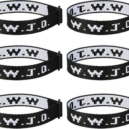 Cross-Border Wwjd Letter Jacquard Printed Wristband, Unisex Adjustable Sports Wristband, Woven Bracelet Cross-Border Wwjd Letter Jacquard Printed Wristband, Unisex Adjustable Sports Wristband, Woven Bracelet
