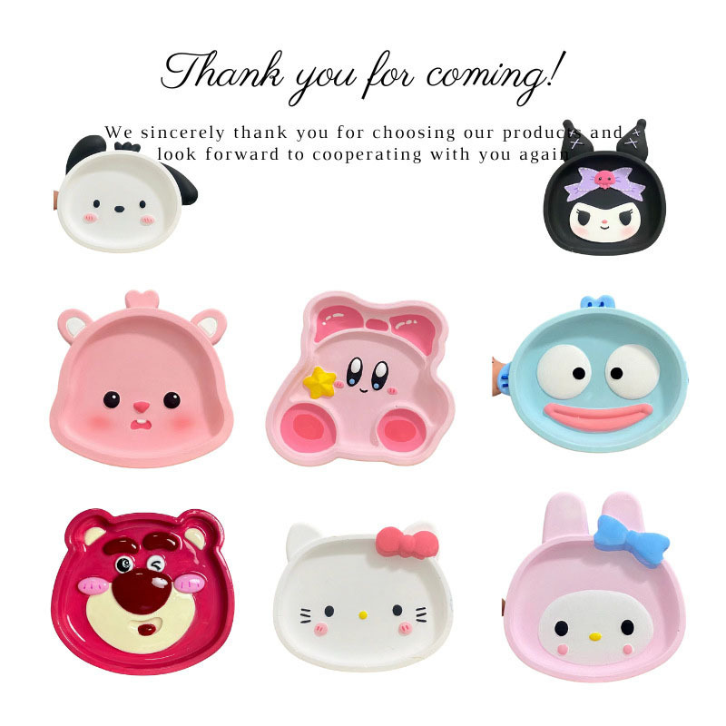 Children's storage tray painted relief painting handmade DIY coloring plaster doll plate night market stall toys wholesale