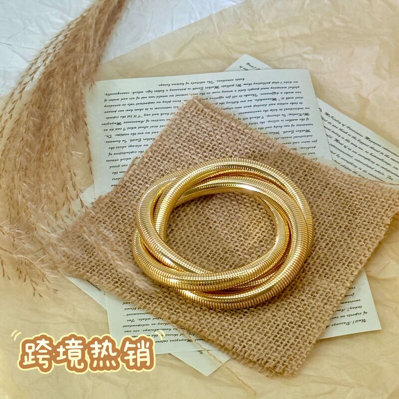 European and American Cross-Border Exaggerated Multi-Layered Elastic Bracelets, Personalized Design, Asymmetrical Retro Elegant, Wrapped Bracelets for Women European and American Cross-Border Exaggerated Multi-Layered Elastic Bracelets, Personalized Design, Asymmetrical Retro Elegant, Wrapped Bracelets for Women