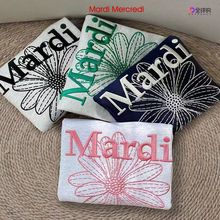 现货跨境潮牌Mardi小雏菊刺绣卫衣印花腊肠狗金高银同款一件代发