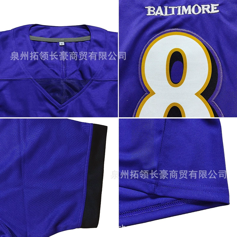 Мужская Bar's Mo Crow Team Ramal Jackson Purple Vapor Fuse #8 8 джерси
