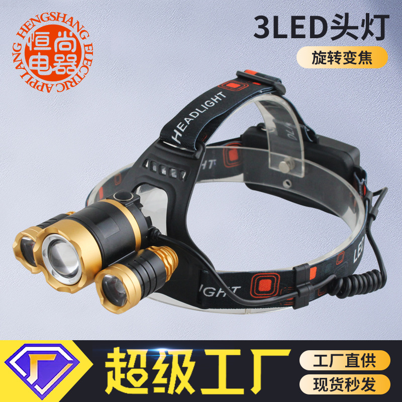 Fábrica al por mayor rotación zoom faro USB carga inducción fuerte luz Faro de alta potencia T6 impermeable noche Faro de pesca