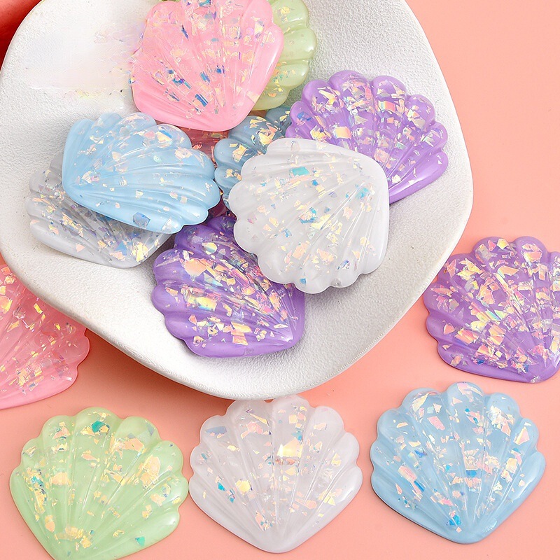 Fresh and Simple Ocean Style Resin Jewelry DIY Shell Starfish Phone Case Patch Croc Shoe Accessories Material Wholesale