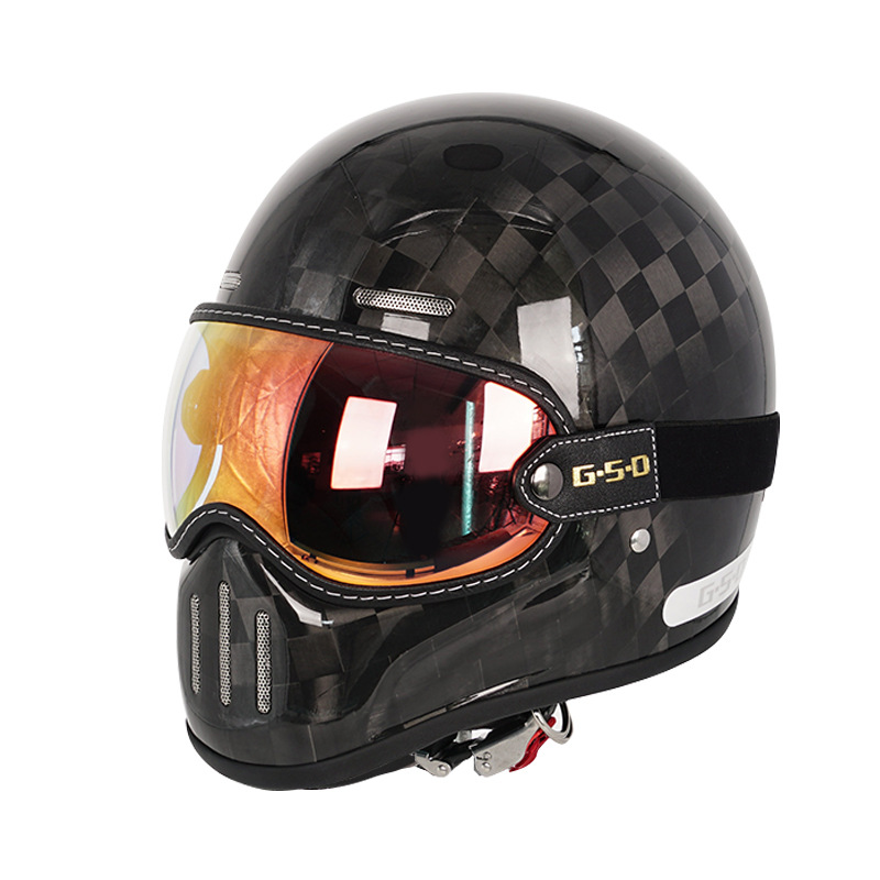 Motosiklet kaskı (dəbilqə) — Motuoche Electric Motorbike Helmet - 24k-colored-visor-m55-56