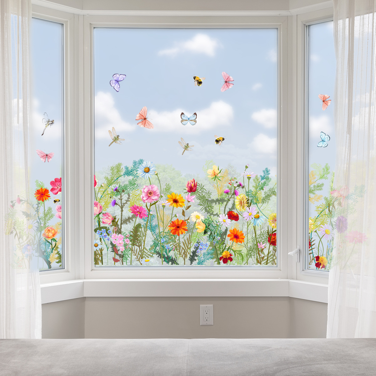 Pastoral Plant Plastic Wall Sticker Wall Art display picture 6